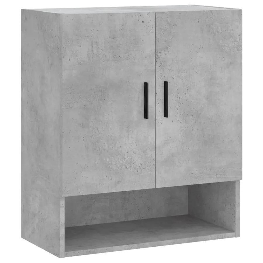 Armoire murale gris béton 60x31x70 cm bois d'ingénierie - 2