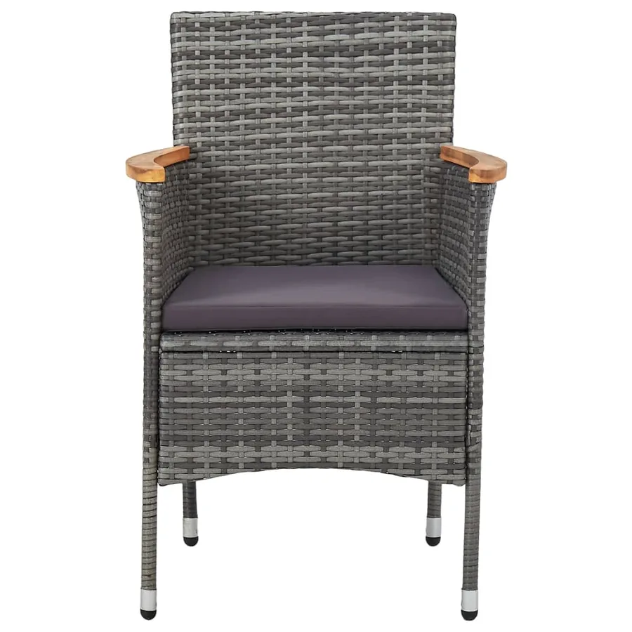 Ensemble à manger de jardin 3 pcs Gris - 5