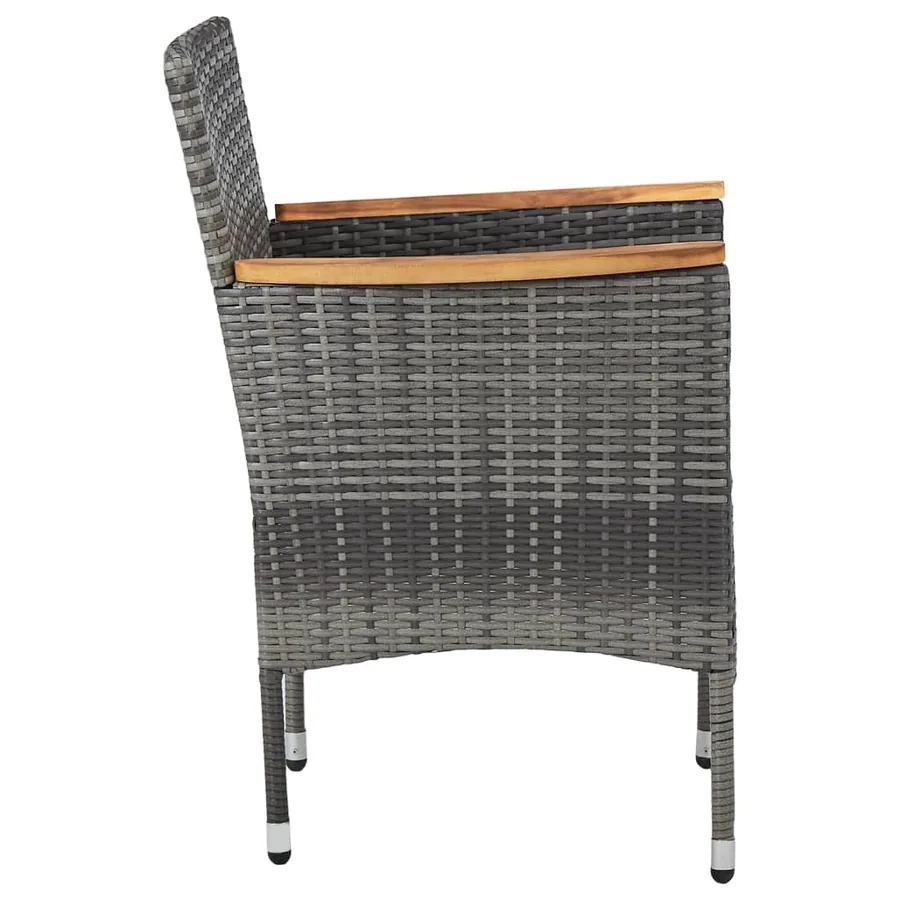 Ensemble à manger de jardin 3 pcs Gris - 6