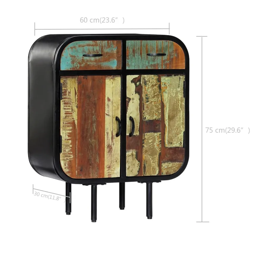 Buffet 60x30x75 cm Bois de récupération massif - 6