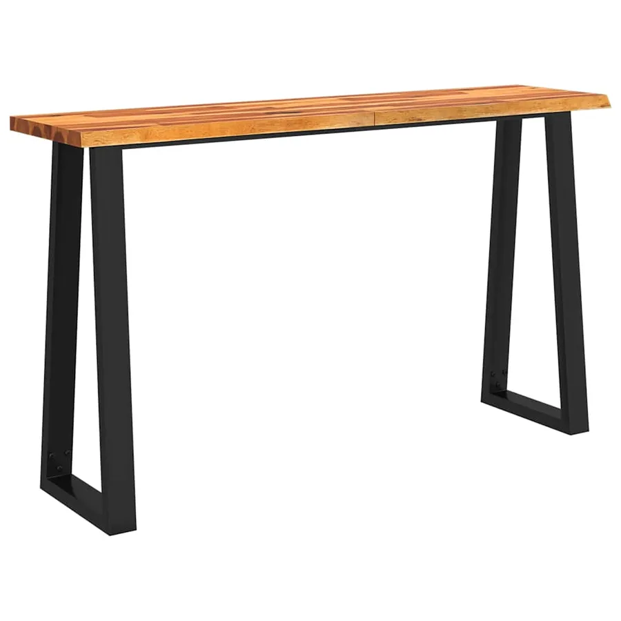 Table console à live edge 140x40x80 cm bois d'acacia solide - 2
