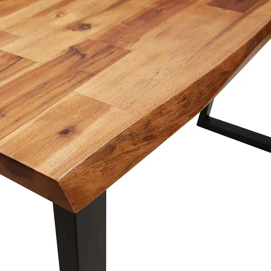 Table console à live edge 140x40x80 cm bois d'acacia solide - 7