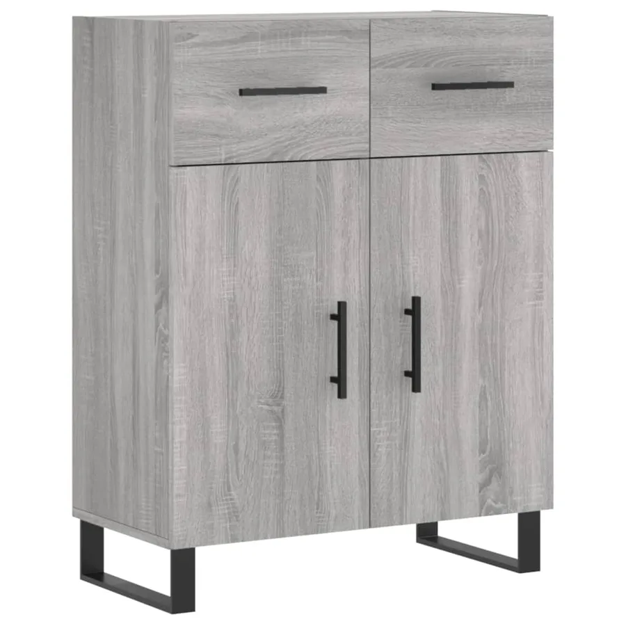 Buffet haut Sonoma gris 69,5x34x180 cm Bois d'ingénierie - 7