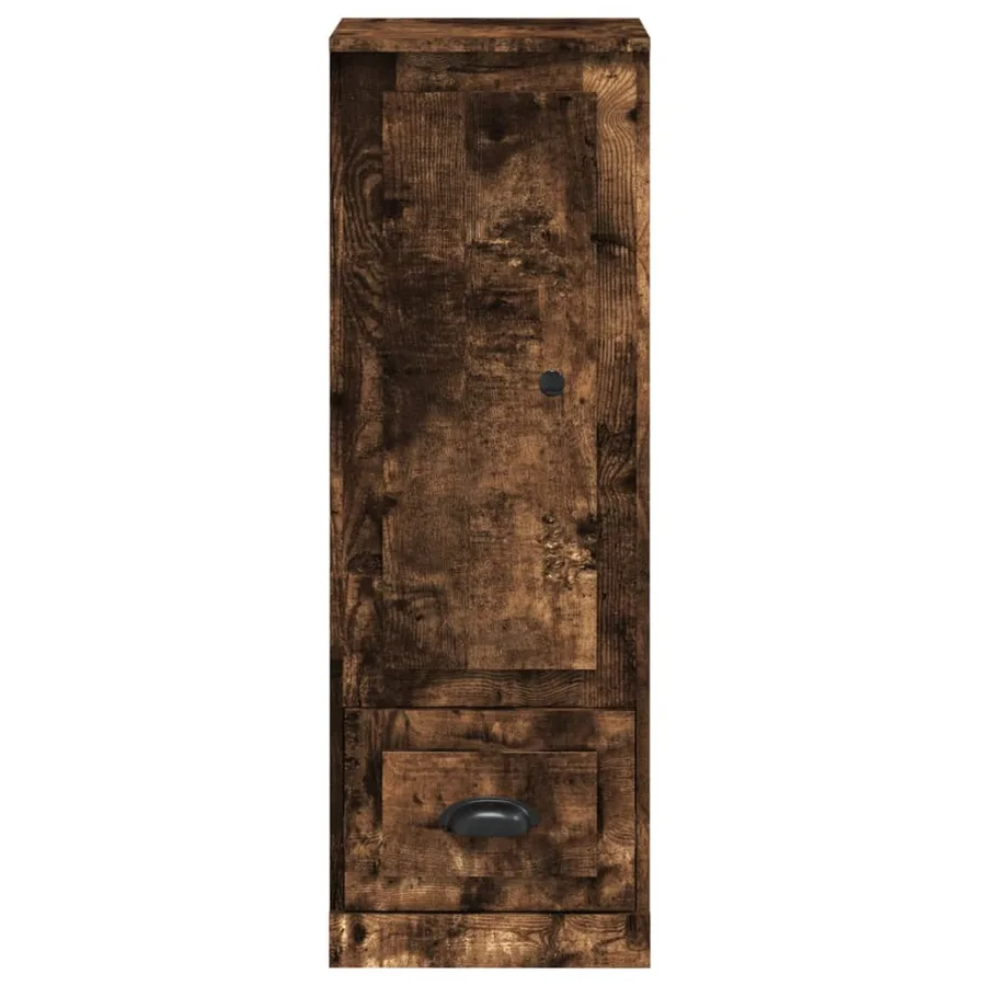 Buffet haut chêne fumé 36x35,5x103,5 cm bois d'ingénierie - 5