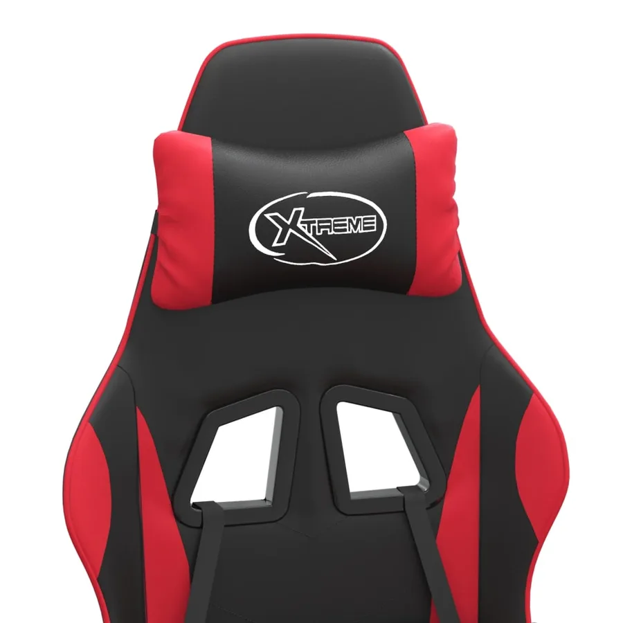 Chaise de jeu Noir et rouge Similicuir - 10