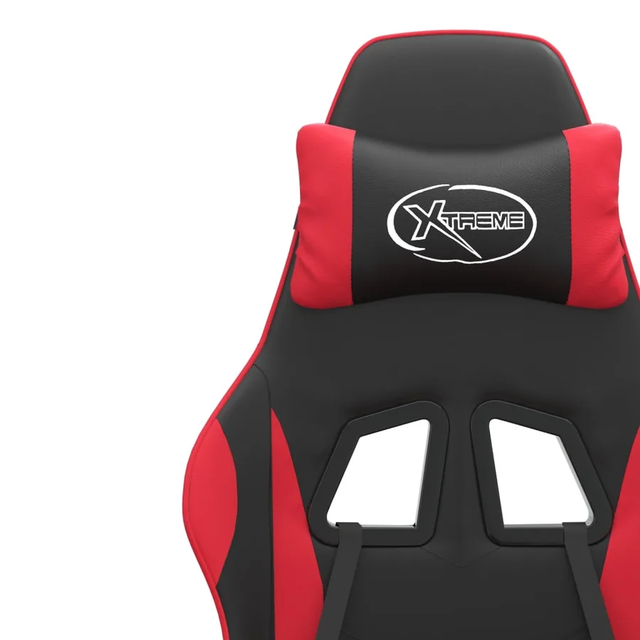 Chaise de jeu Noir et rouge Similicuir - 11