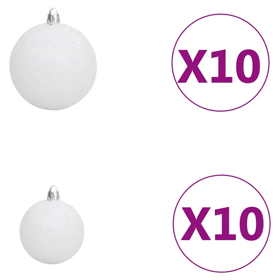 Arbre de Noël artificiel pré-éclairé et boules 240 cm vert - 8
