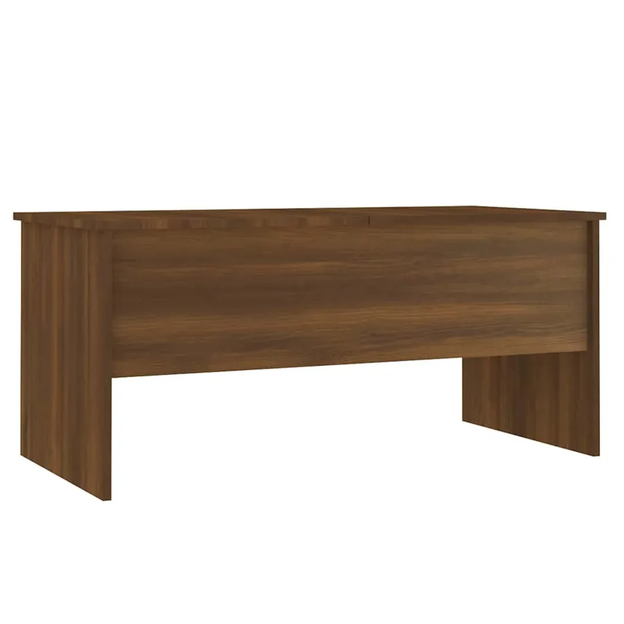 Table basse Chêne marron 102x50,5x46,5 cm Bois d'ingénierie - 5