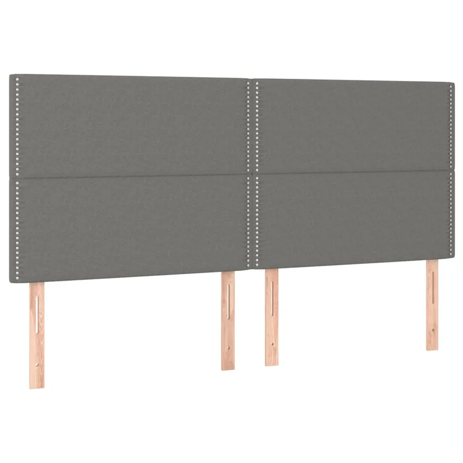 Sommier à lattes de lit et matelas et LED Gris foncé 200x200 cm - 7