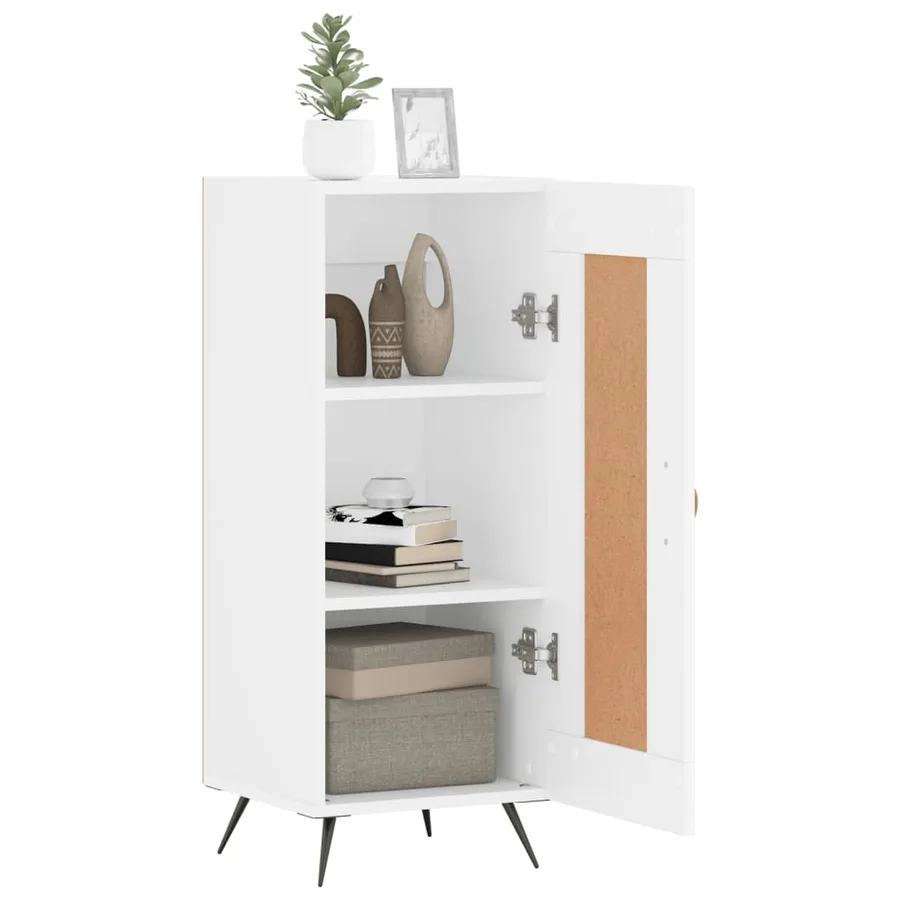 Buffet blanc 34,5x34x90 cm bois d'ingénierie - 4