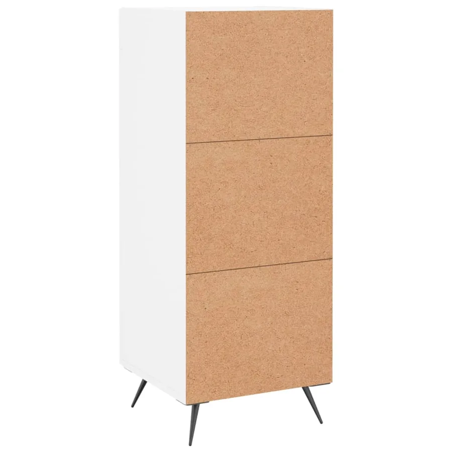 Buffet blanc 34,5x34x90 cm bois d'ingénierie - 8
