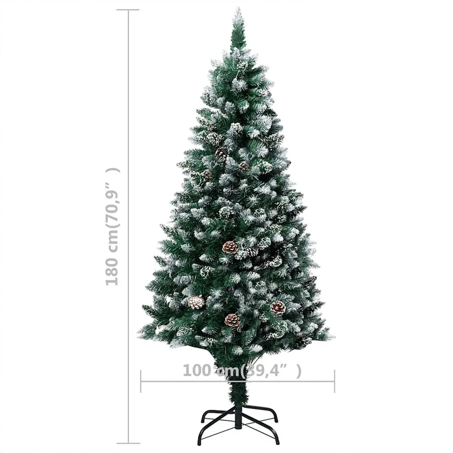 Arbre de Noël artificiel avec LED/boules pommes de pin 180cm - 13