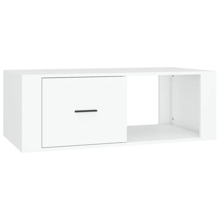 Table basse Blanc 100x50,5x35 cm Bois d'ingénierie - 2