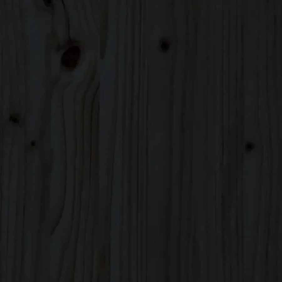 Tête de lit Noir 205,5x4x100 cm Bois massif de pin - 5