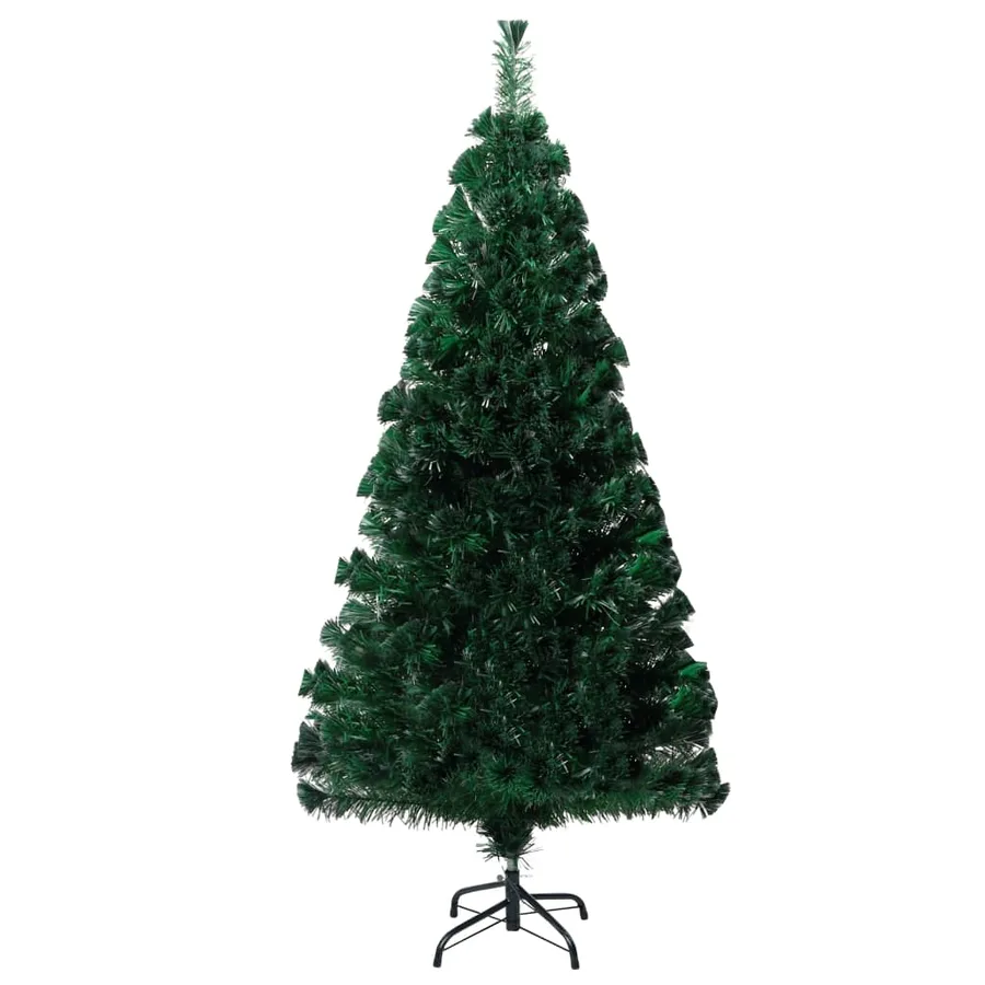 Sapin de Noël artificiel avec support vert 120 cm fibre optique - 4