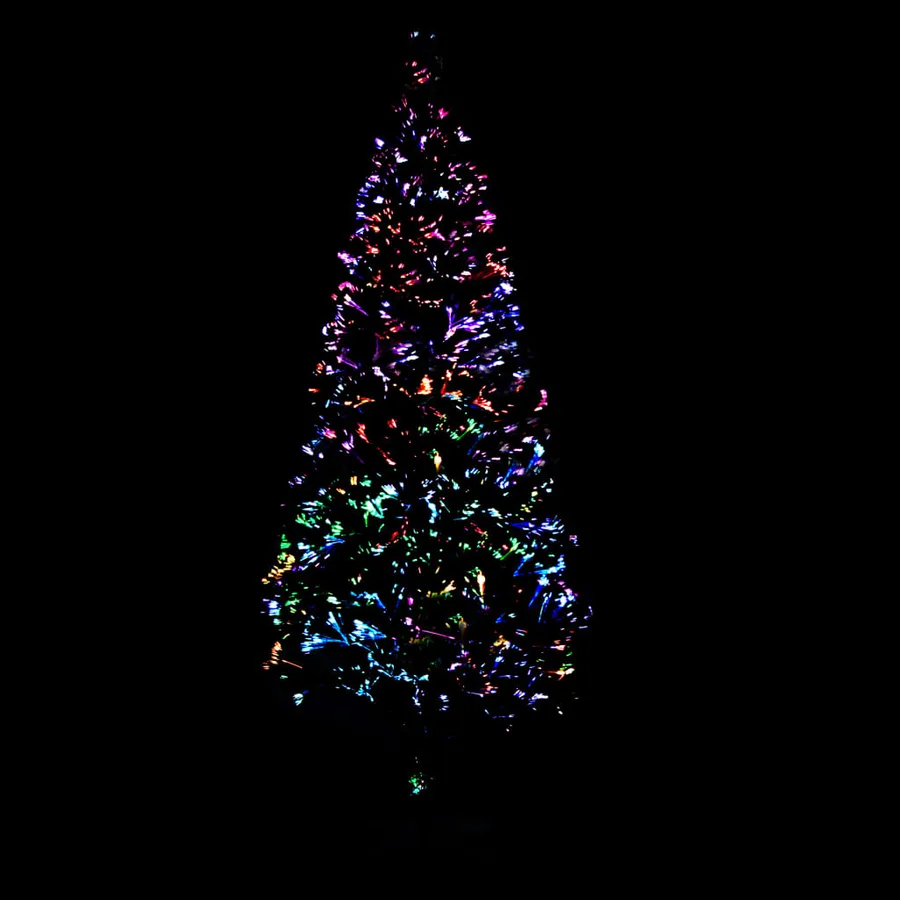 Sapin de Noël artificiel avec support vert 120 cm fibre optique - 5