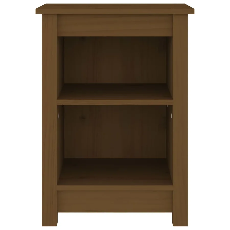 Table de chevet Marron miel 40x35x55 cm Bois de pin solide - 3
