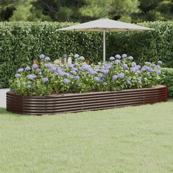 Lit surélevé de jardin Acier galvanisé marron