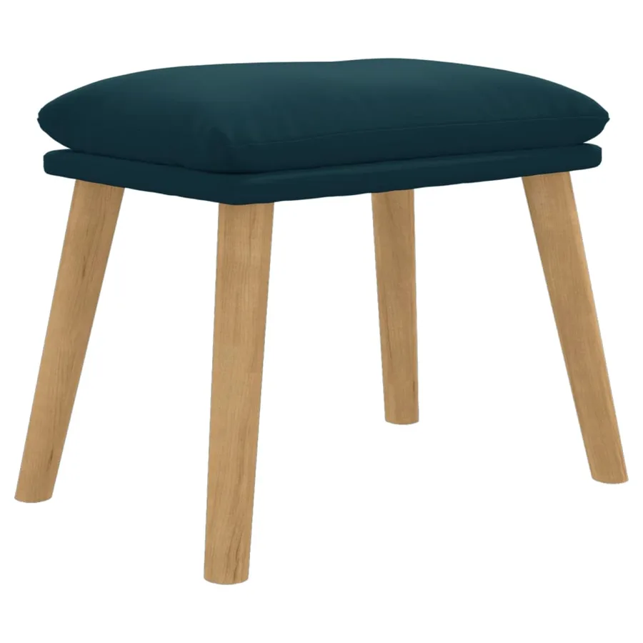 Repose-pied Bleu 45x29,5x35 cm Velours - 2
