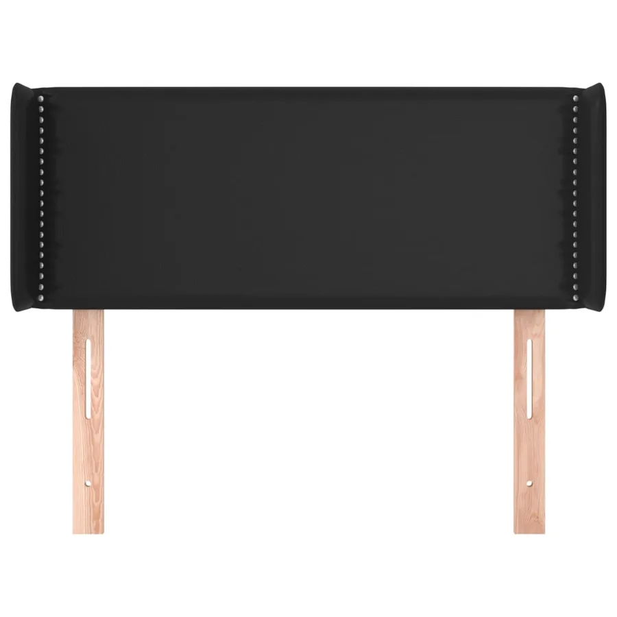 Tête de lit avec oreilles Noir 103x16x78/88 cm Similicuir - 3