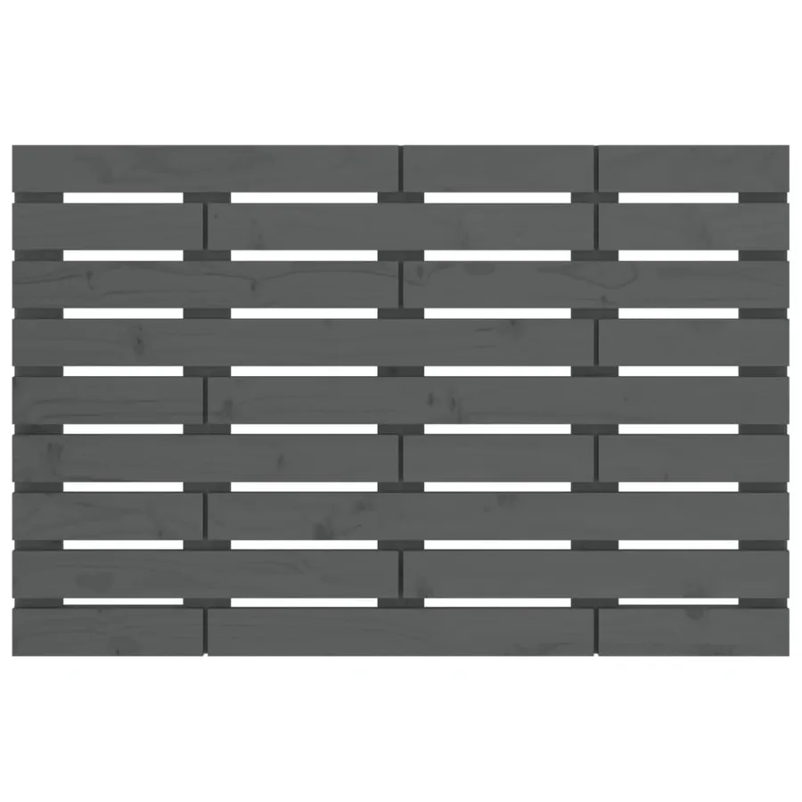 Tête de lit murale Gris 81x3x63 cm Bois massif de pin - 4