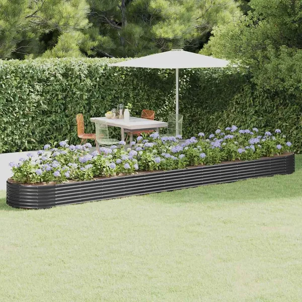 Lit surélevé de jardin Acier galvanisé Anthracite