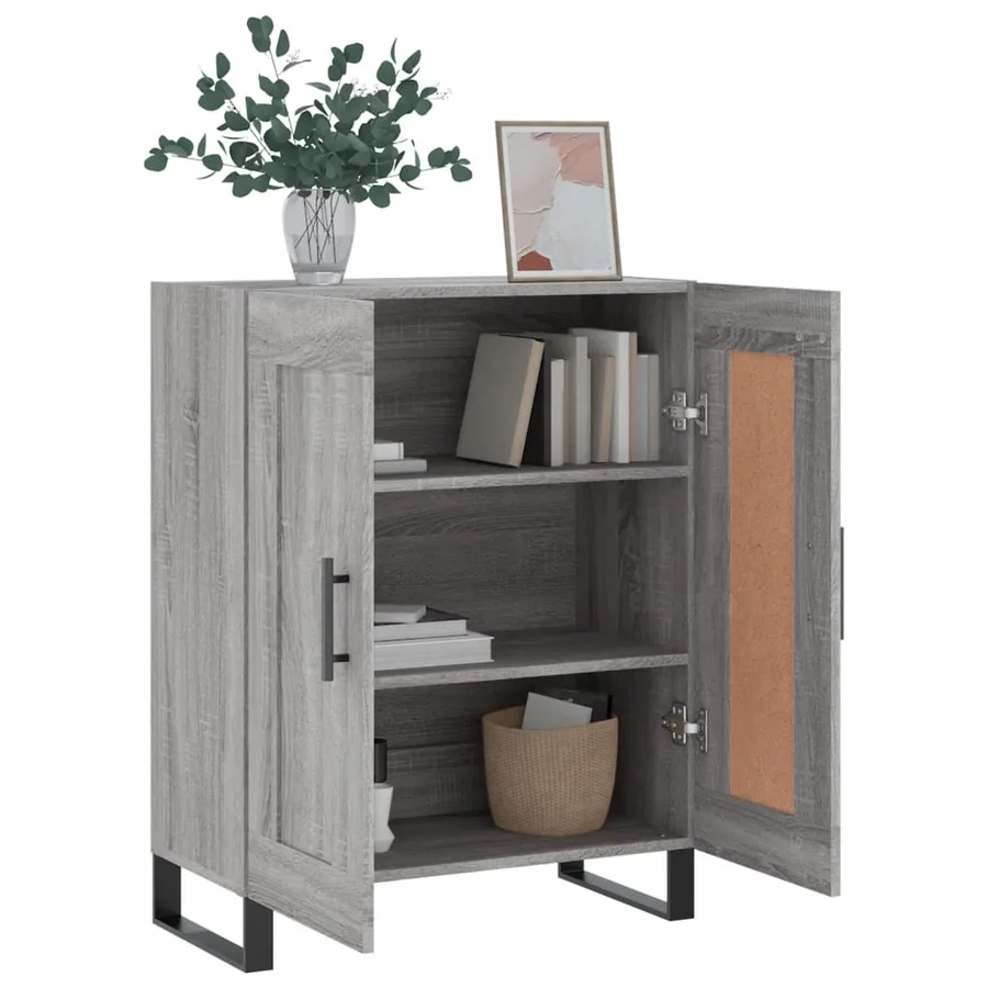 Buffet sonoma gris 69,5x34x90 cm bois d'ingénierie - 4