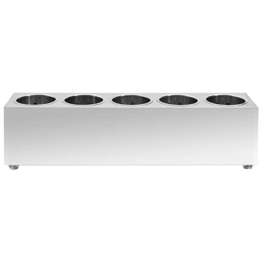 Porte-couverts 5 grilles Rectangulaire Acier inoxydable - 3