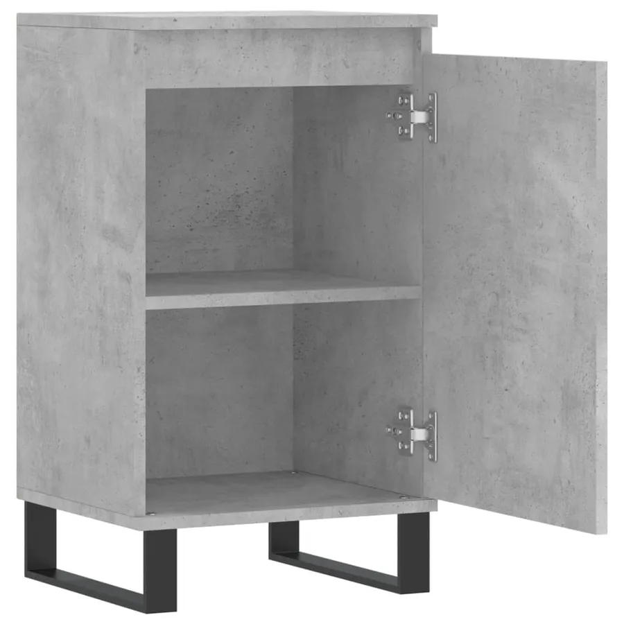 Buffets 2 pcs gris béton 40x35x70 cm bois d'ingénierie - 7