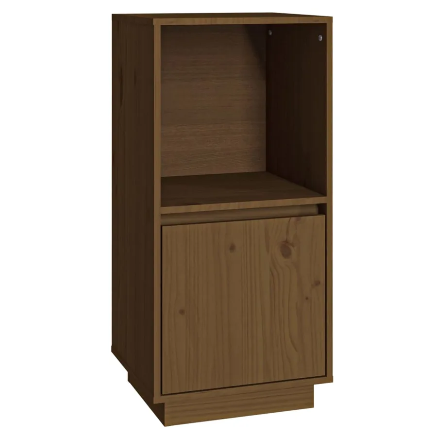 Buffet marron miel 38x35x80 cm bois massif de pin - 2