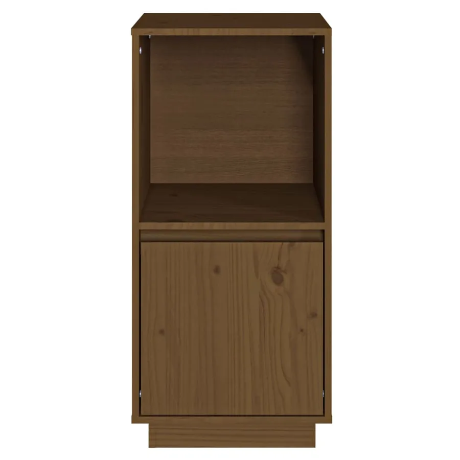 Buffet marron miel 38x35x80 cm bois massif de pin - 3