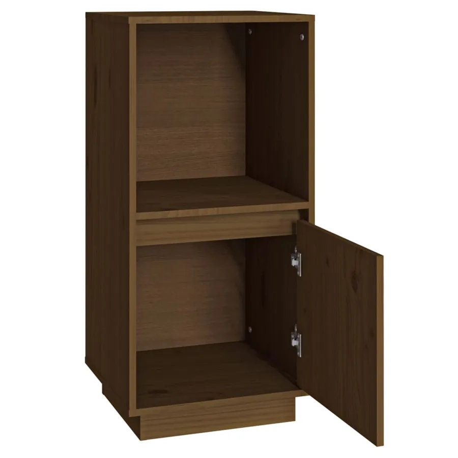 Buffet marron miel 38x35x80 cm bois massif de pin - 4