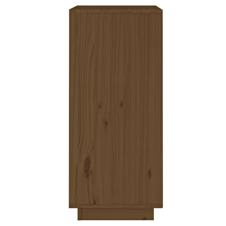 Buffet marron miel 38x35x80 cm bois massif de pin - 5