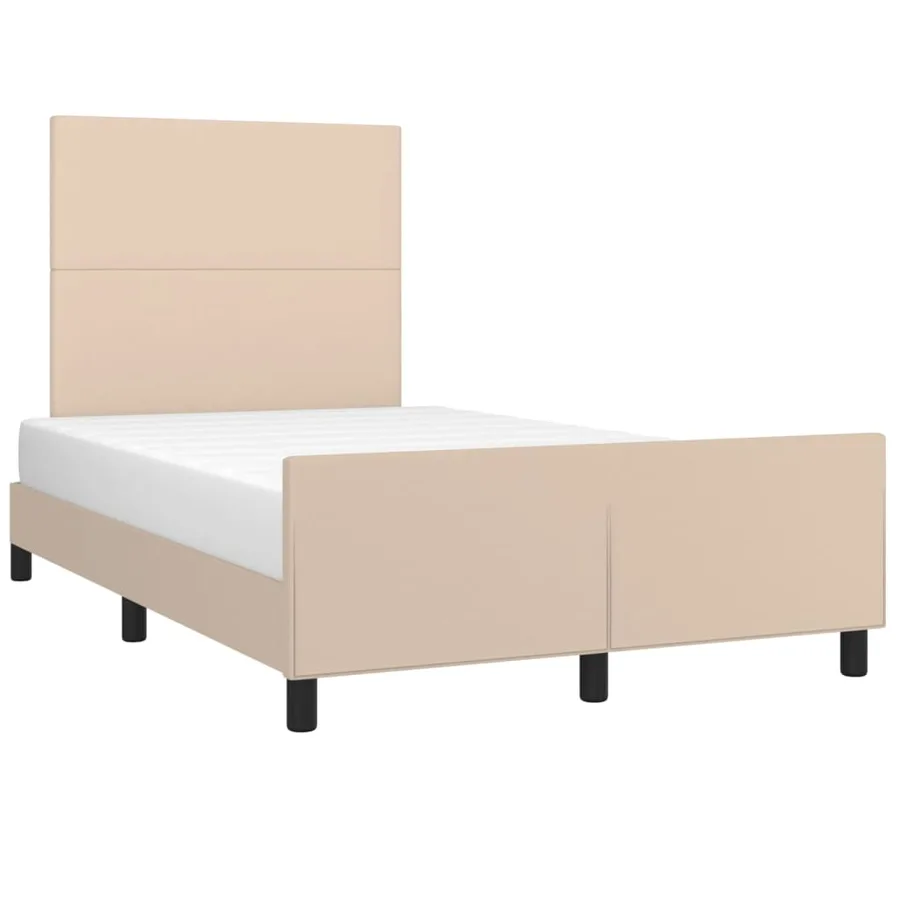 Cadre de lit sans matelas cappuccino 120x200 cm similicuir - 3