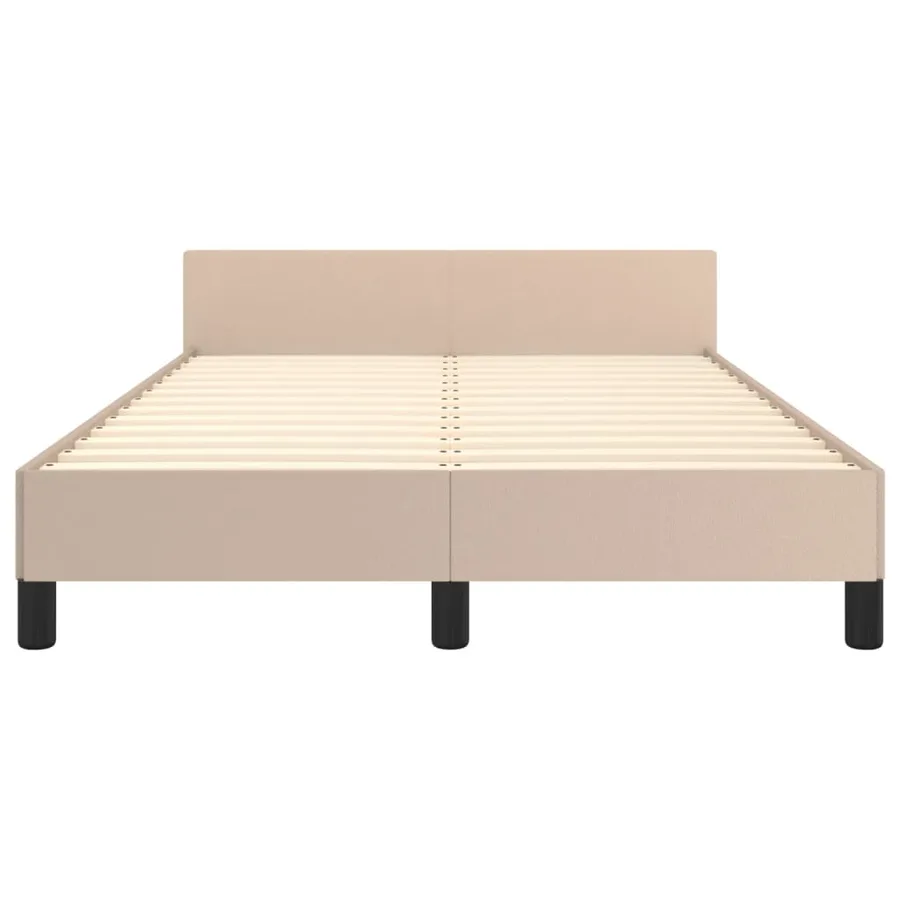 Cadre de lit sans matelas cappuccino 120x200 cm similicuir - 6