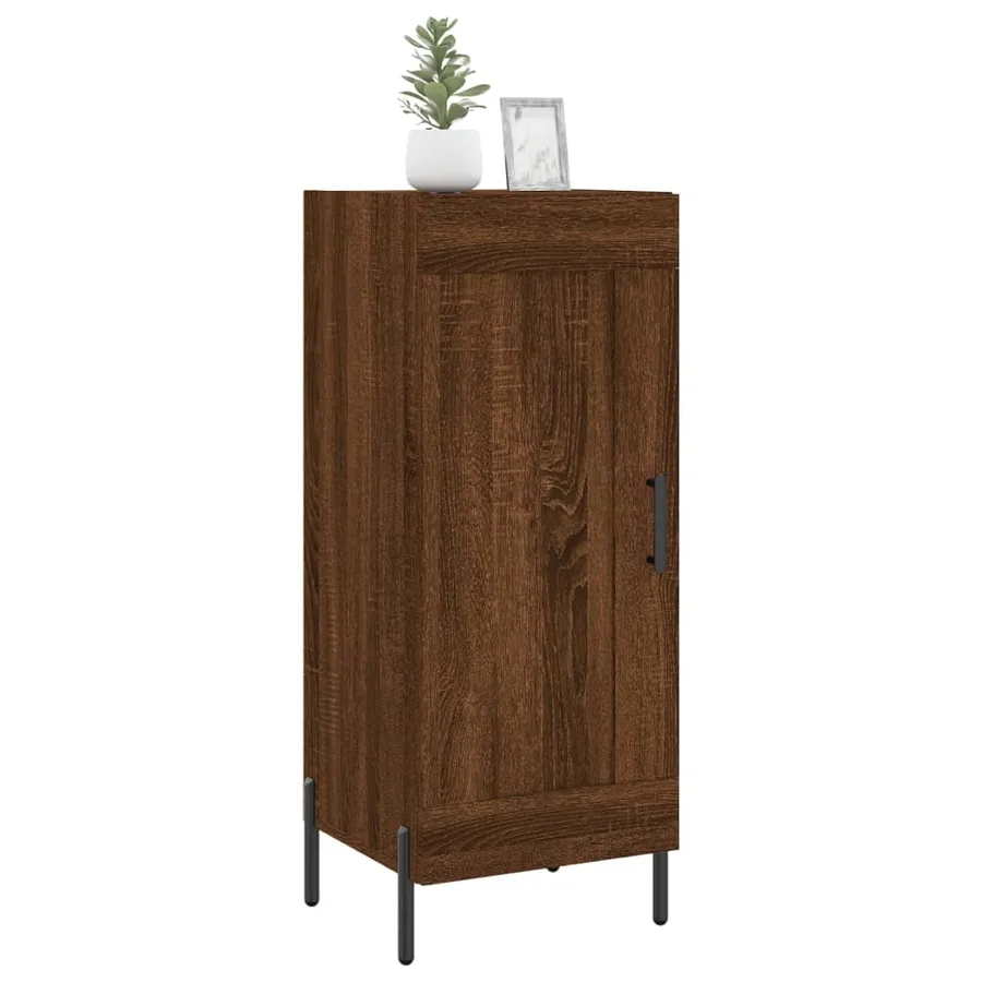 Buffet Chêne marron 34,5x34x90 cm Bois d'ingénierie - 3