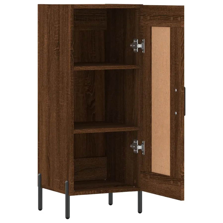 Buffet Chêne marron 34,5x34x90 cm Bois d'ingénierie - 6
