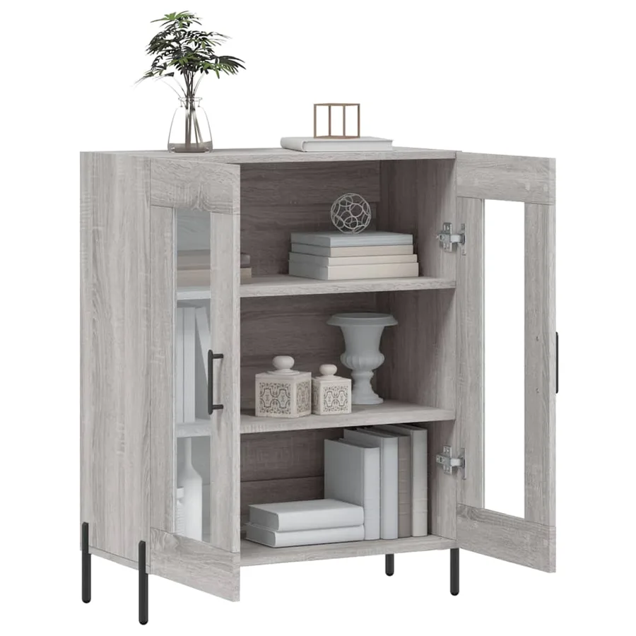 Buffet sonoma gris 69,5x34x90 cm bois d'ingénierie - 4
