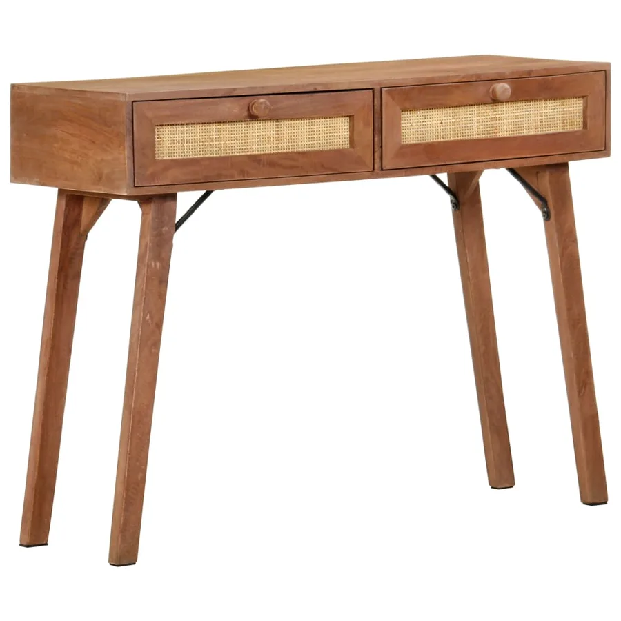 Table console 100x35x76 cm Bois de manguier massif - 11