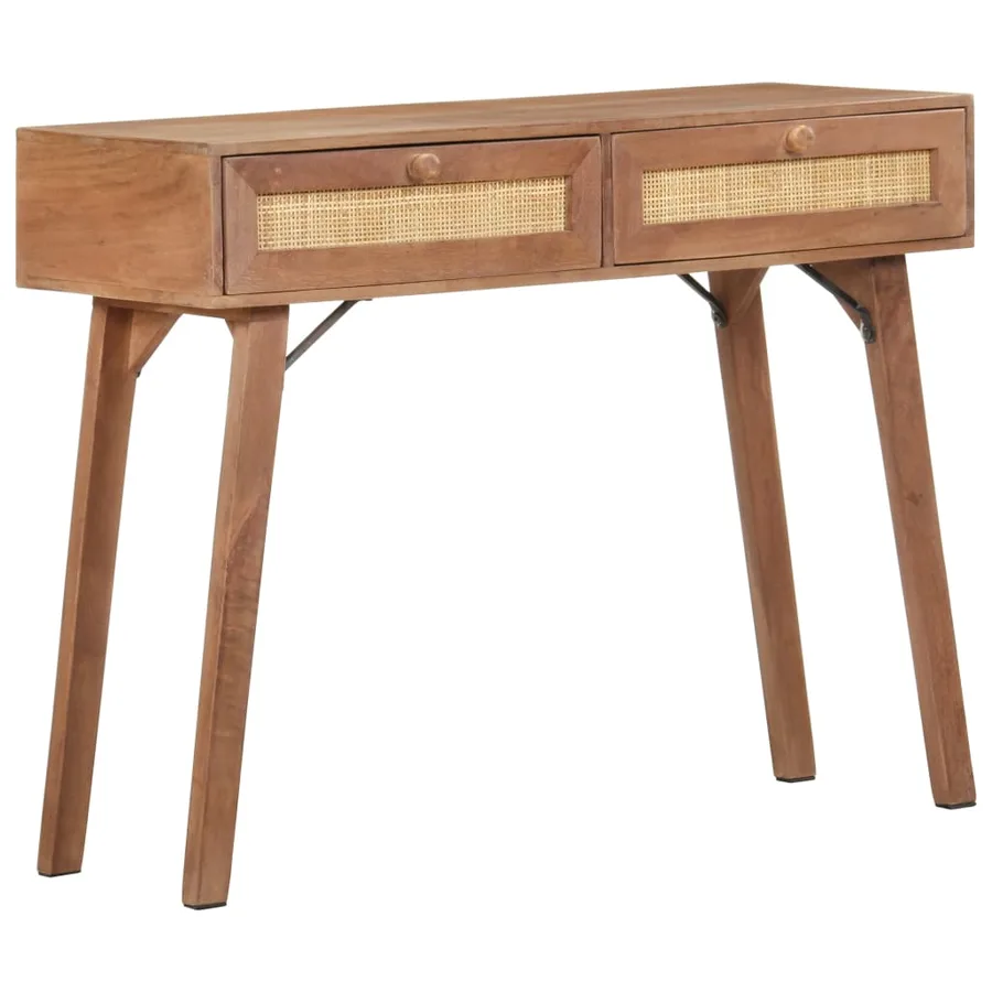 Table console 100x35x76 cm Bois de manguier massif - 12
