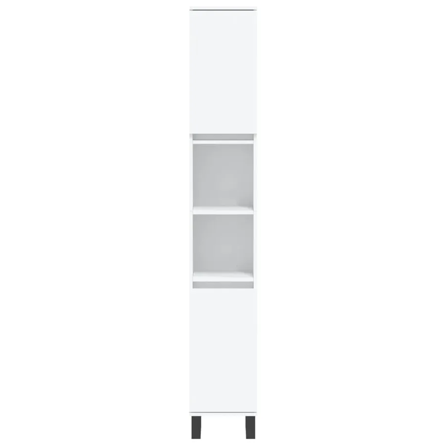 Ensemble d'armoires salle de bain 3 pcs blanc bois d'ingénierie - 10