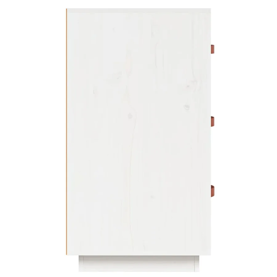 Buffet Blanc 80x40x75 cm Bois massif de pin - 5