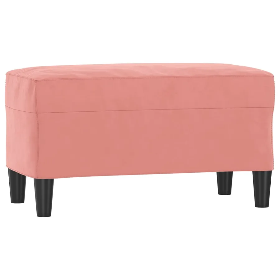 Banc Rose 70x35x41 cm Velours - 2