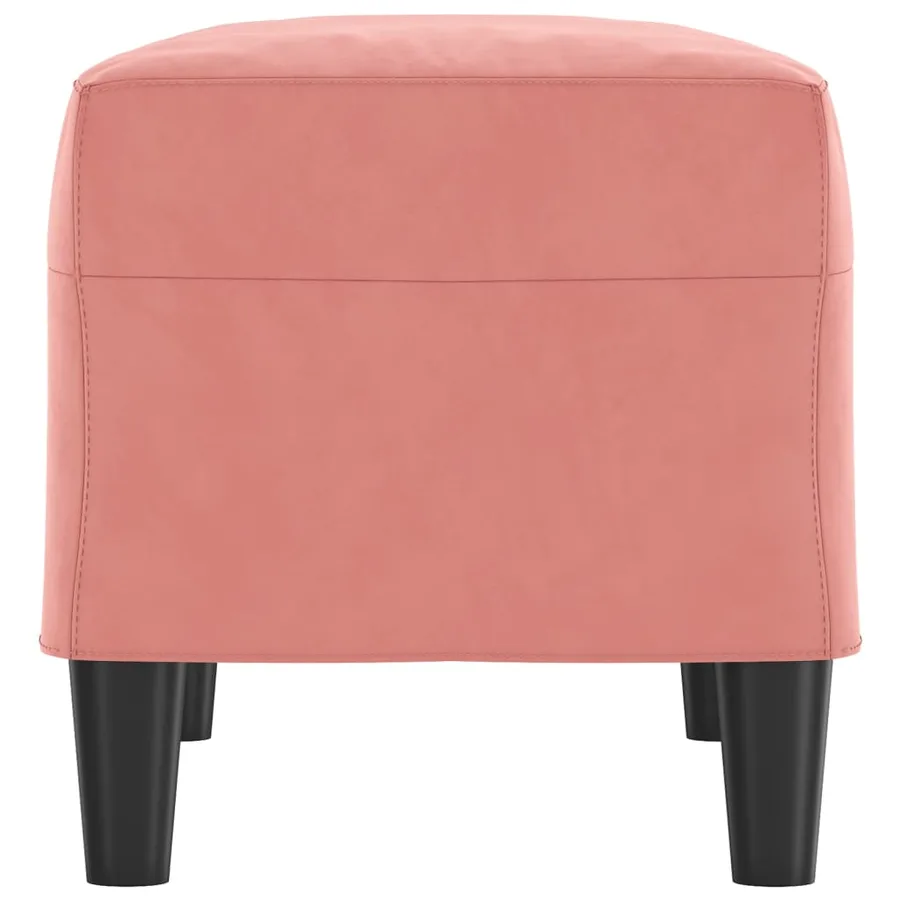 Banc Rose 70x35x41 cm Velours - 4