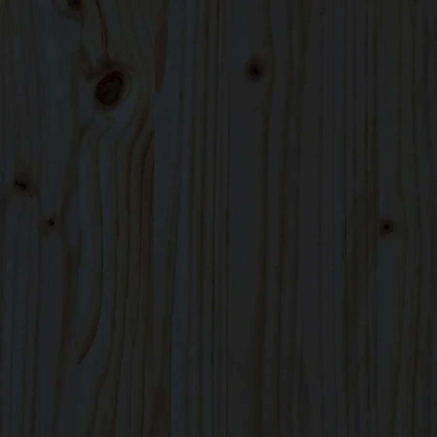 Cadre de lit sans matelas noir bois massif 200x200 cm - 5