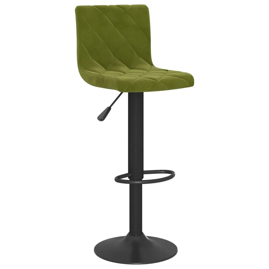 Tabourets de bar lot de 2 vert clair velours - 3
