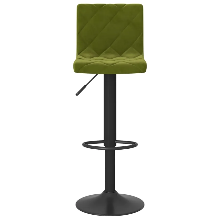 Tabourets de bar lot de 2 vert clair velours - 4