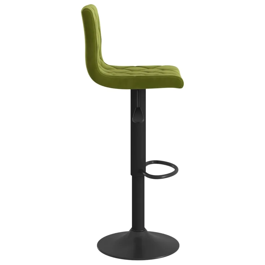 Tabourets de bar lot de 2 vert clair velours - 5