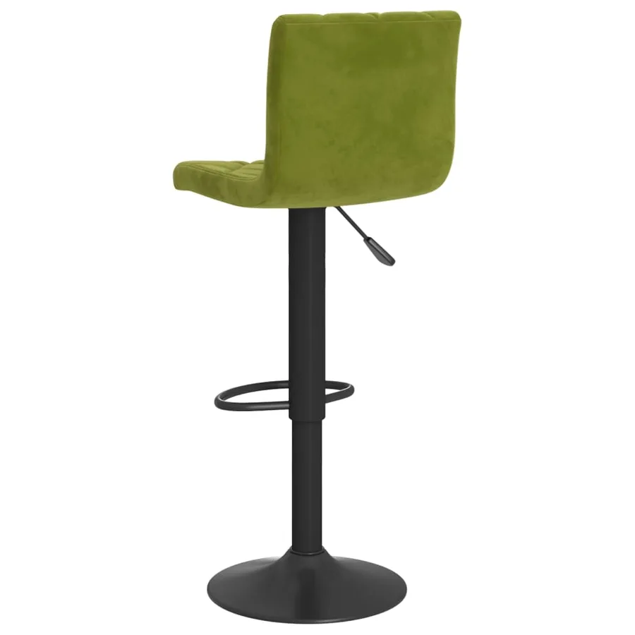 Tabourets de bar lot de 2 vert clair velours - 6