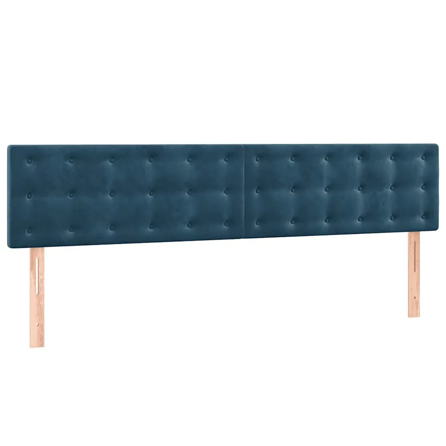 Sommier à lattes de lit et matelas Bleu foncé 200x200cm Velours - 6